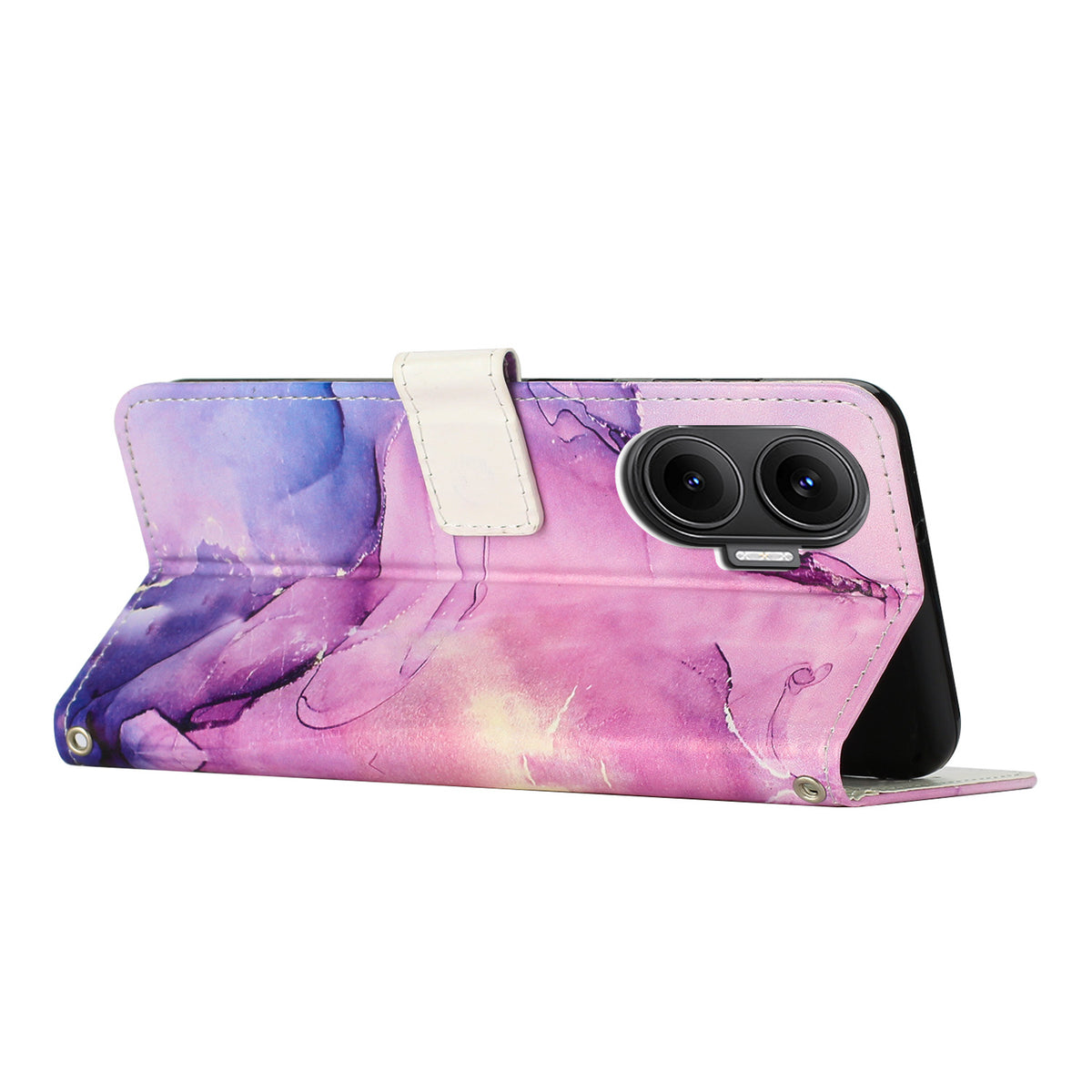 For Xiaomi Poco F7 5G / Xiaomi Redmi Turbo 4 Pro 5G Stand Case Marble Pattern PU Leather Wallet Phone Cover
