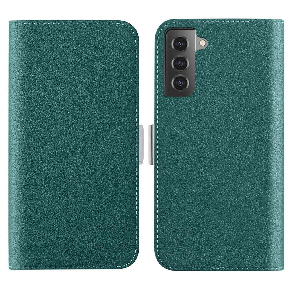 For Samsung Galaxy S23 Candy Color Litchi Texture PU Leather Protective Case Foldable Stand Wallet Phone Anti-drop Cover