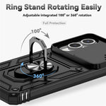 For Samsung Galaxy S25 Edge Case PC + TPU Phone Cover with Lens Protection Kickstand