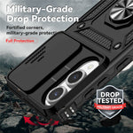 For Samsung Galaxy S25 Edge Case PC + TPU Phone Cover with Lens Protection Kickstand