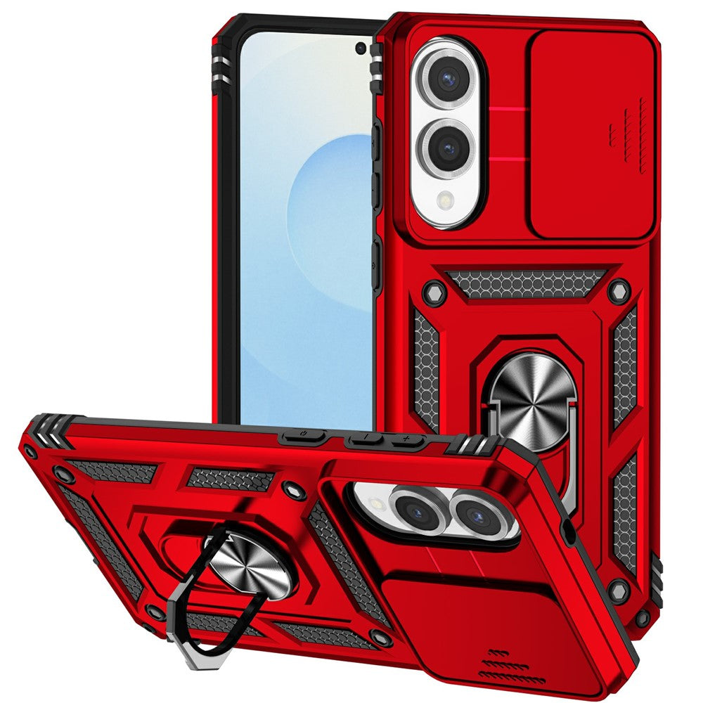 For Samsung Galaxy S25 Edge Case PC + TPU Phone Cover with Lens Protection Kickstand