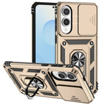 For Samsung Galaxy S25 Edge Case PC + TPU Phone Cover with Lens Protection Kickstand