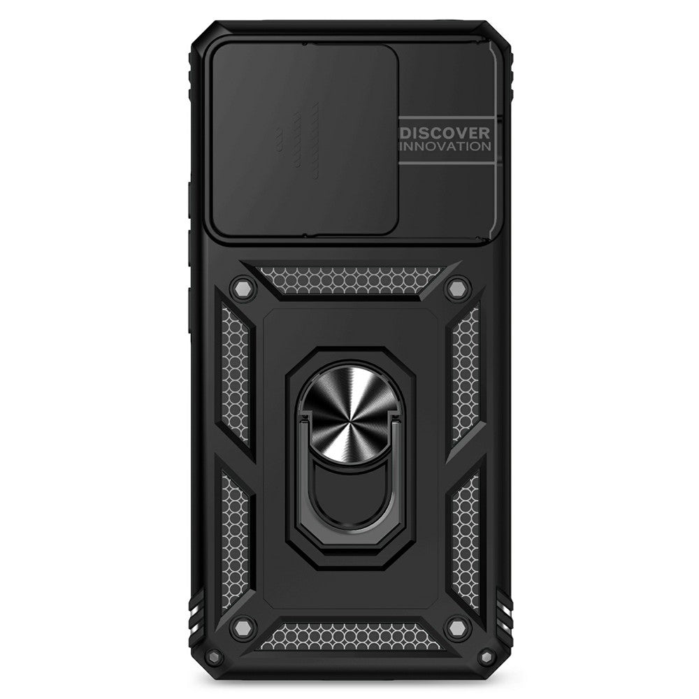 Xiaomi Redmi Note 14 4G (164.84mm) skal PC + TPU mobilskal med linsskydd, stöd