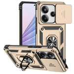 Xiaomi Redmi Note 14 4G (164.84mm) skal PC + TPU mobilskal med linsskydd, stöd