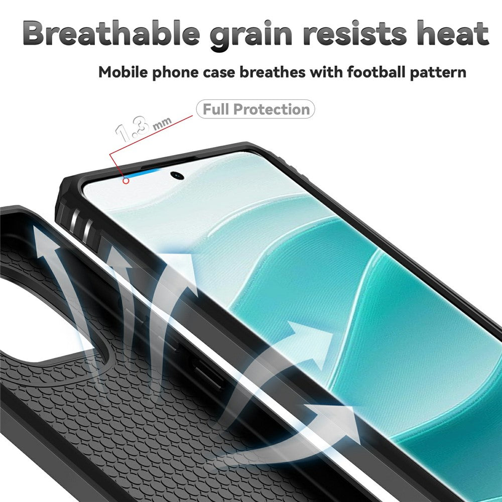 For Xiaomi Redmi Note 14 Pro 4G Case PC + TPU Phone Cover with Lens Protection Kickstand