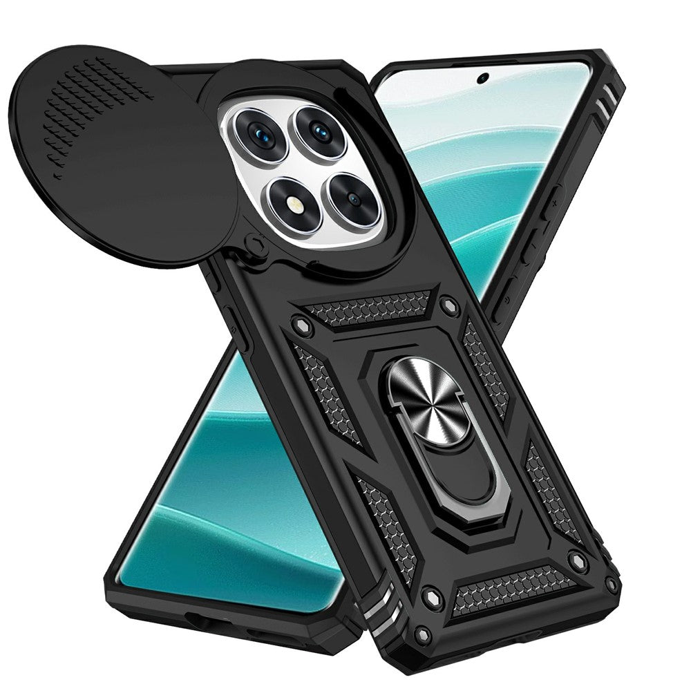 For Xiaomi Redmi Note 14 Pro 4G Case PC + TPU Phone Cover with Lens Protection Kickstand