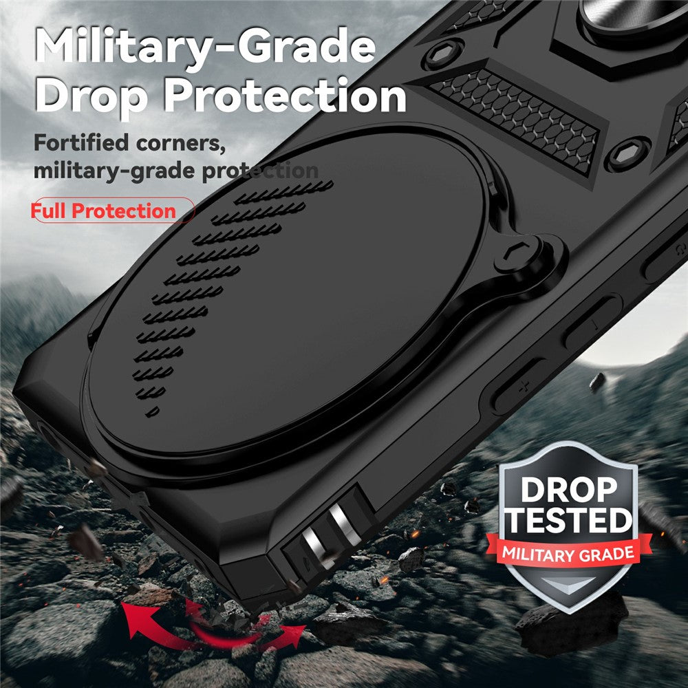 For Xiaomi Redmi Note 14 Pro 4G Case PC + TPU Phone Cover with Lens Protection Kickstand