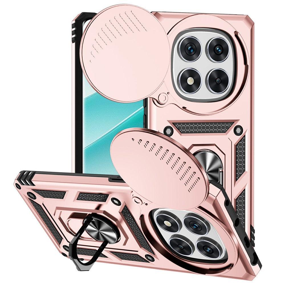 For Xiaomi Redmi Note 14 Pro 4G Case PC + TPU Phone Cover with Lens Protection Kickstand