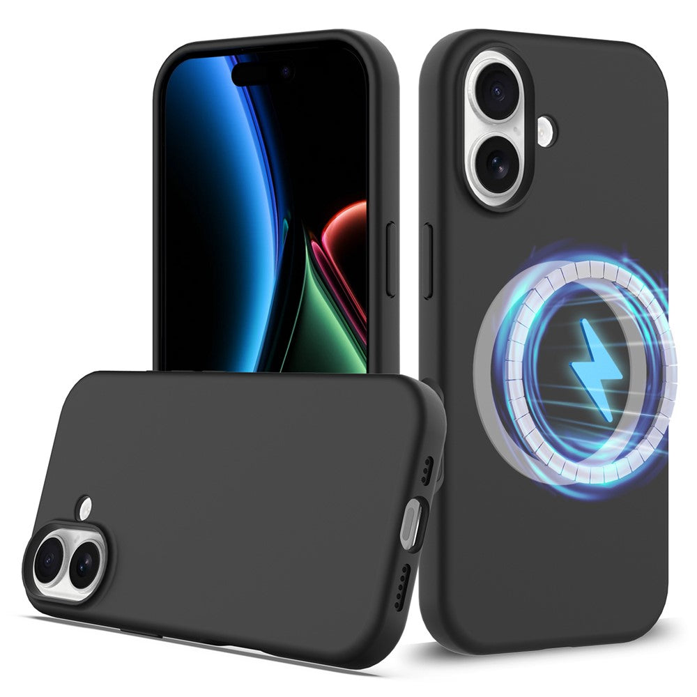 Til iPhone 17 Cover Kompatibel med MagSafe Anti-Drop Flydende Silikone Telefoncover