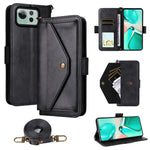 Til Asus Zenfone 12 Ultra 5G Læderetui Magnetisk Lukning Pung Stativ Telefoncover med Crossbody Rem