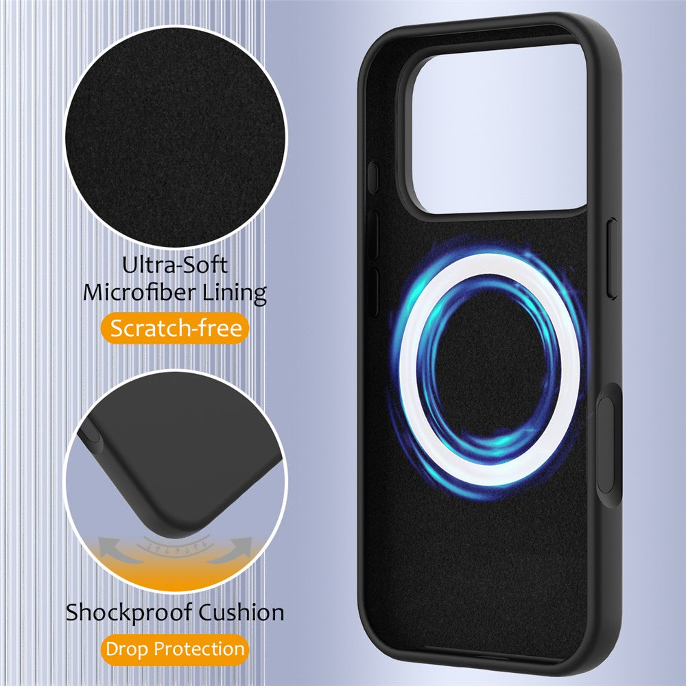 Til iPhone 18 Pro Max / 17 Pro Max cover kompatibel med MagSafe Anti-Drop flydende silikone telefoncover