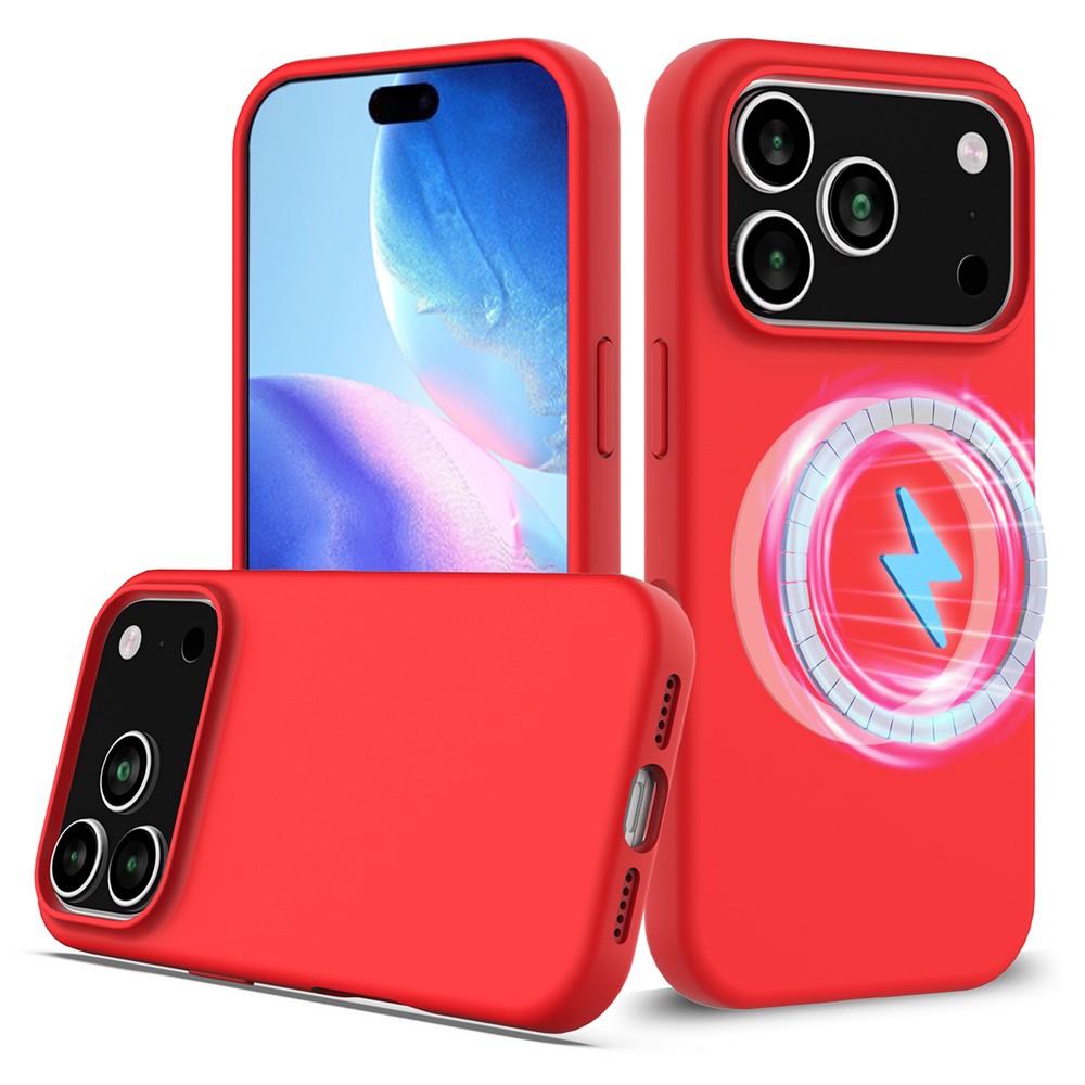 Til iPhone 18 Pro Max / 17 Pro Max cover kompatibel med MagSafe Anti-Drop flydende silikone telefoncover