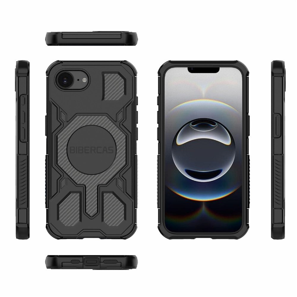 BIBERCAS J-16 Series For iPhone 17e / 16e Case Compatible with MagSafe Anti Drop TPU + PC Phone Cover