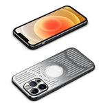 Magnetic Phone Case for iPhone 12 Pro 6.1 inch, Back Hollow Heat Dissipation TPU + Metal Drop-proof Back Cover