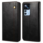 Xiaomi 12T 5G / 12T Pro 5G / Redmi K50 Ultra 5G Vaxaktig Crazy Horse Texture Stand mobilskal PU-läder Plånboksfodral