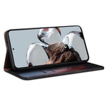 Xiaomi 12T 5G / 12T Pro 5G / Redmi K50 Ultra 5G Vaxaktig Crazy Horse Texture Stand mobilskal PU-läder Plånboksfodral