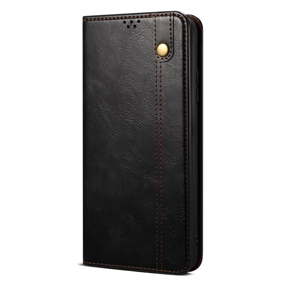 Xiaomi 12T 5G / 12T Pro 5G / Redmi K50 Ultra 5G Vaxaktig Crazy Horse Texture Stand mobilskal PU-läder Plånboksfodral