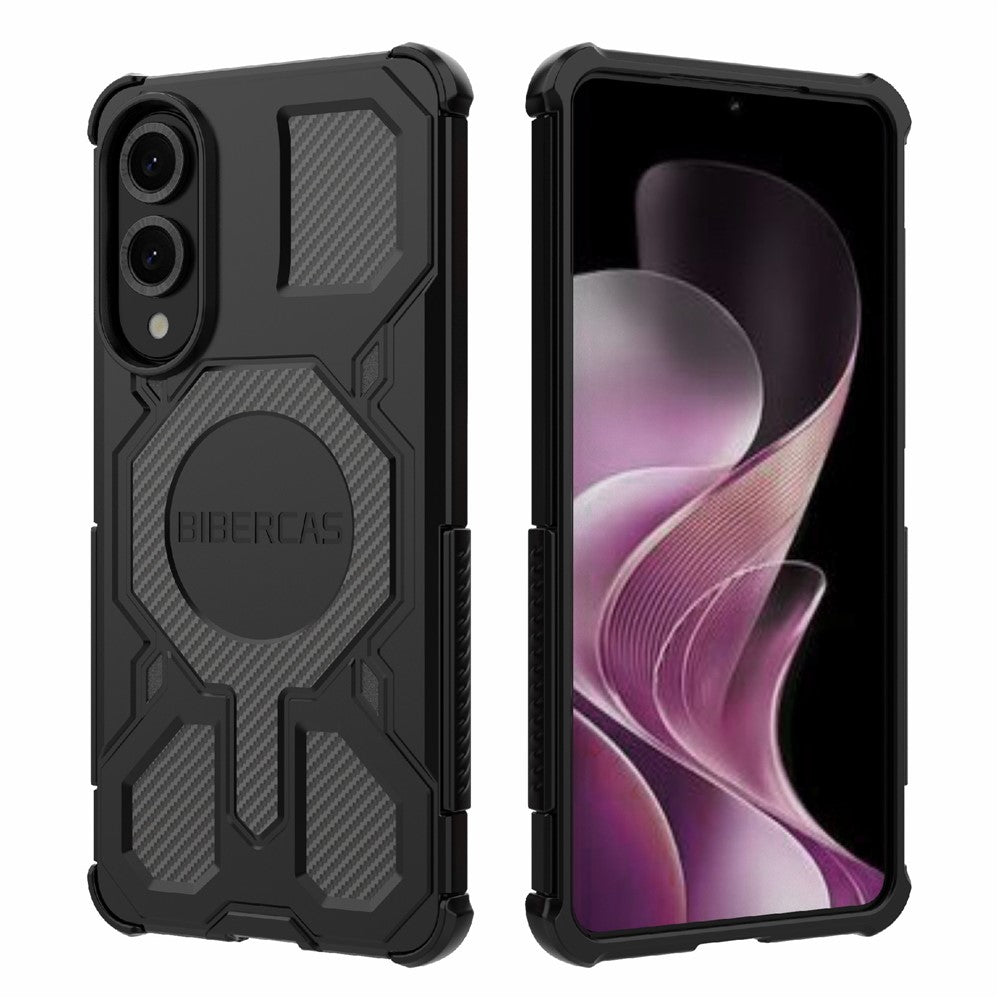 BIBERCAS J-16-serie til Samsung Galaxy S25 Edge Magnetisk etui Anti-drop TPU + PC telefoncover