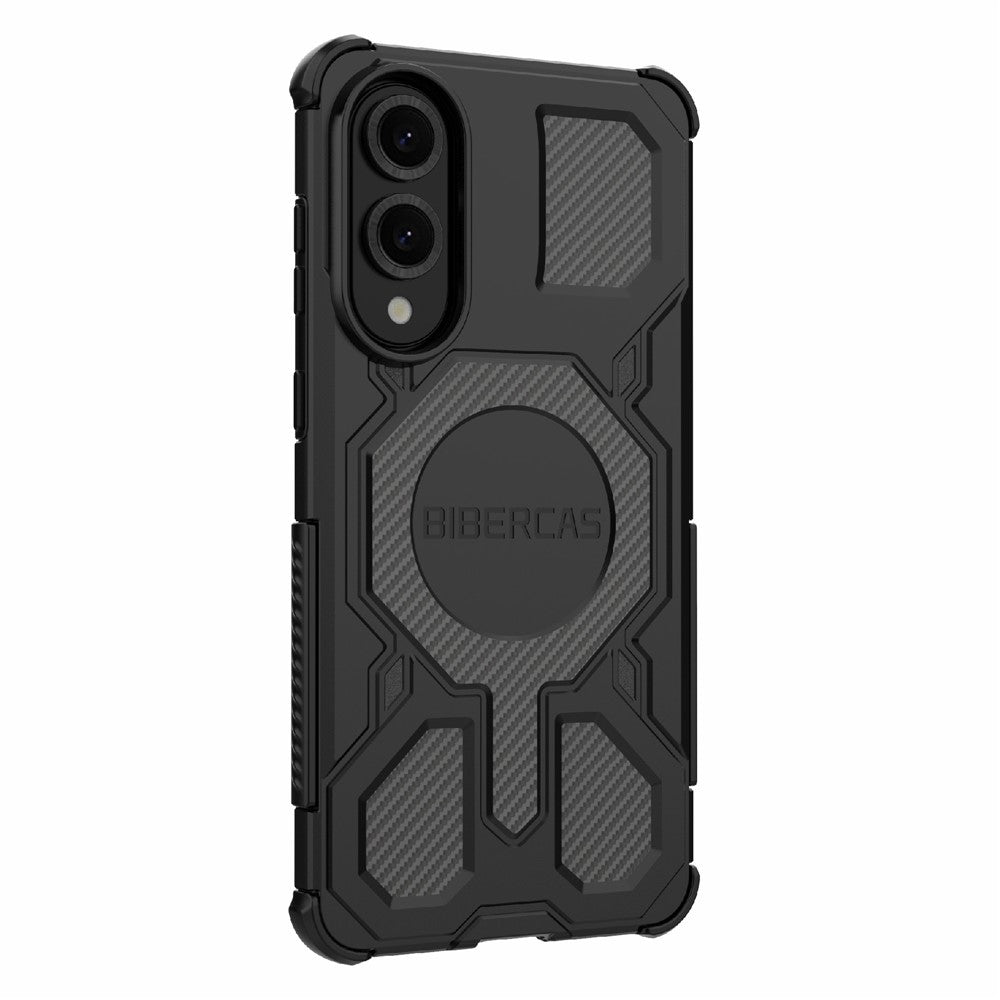 BIBERCAS J-16-serie til Samsung Galaxy S25 Edge Magnetisk etui Anti-drop TPU + PC telefoncover