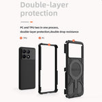BIBERCAS J-16-serien för Xiaomi Redmi K70E 5G / Poco X6 Pro 5G magnetiskt skal fallskyddande TPU + PC-mobilskal