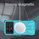 BIBERCAS J-16-serien för Xiaomi Redmi K70E 5G / Poco X6 Pro 5G magnetiskt skal fallskyddande TPU + PC-mobilskal