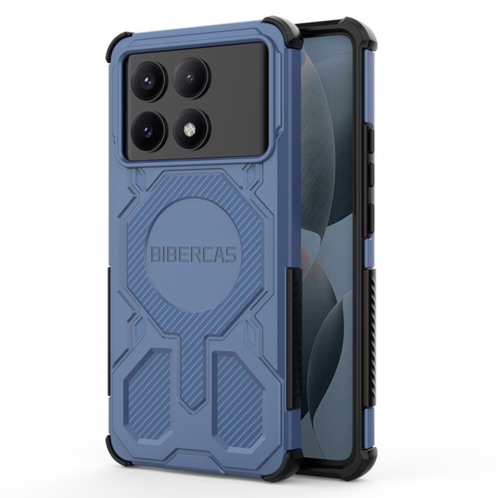 BIBERCAS J-16-serien för Xiaomi Redmi K70E 5G / Poco X6 Pro 5G magnetiskt skal fallskyddande TPU + PC-mobilskal