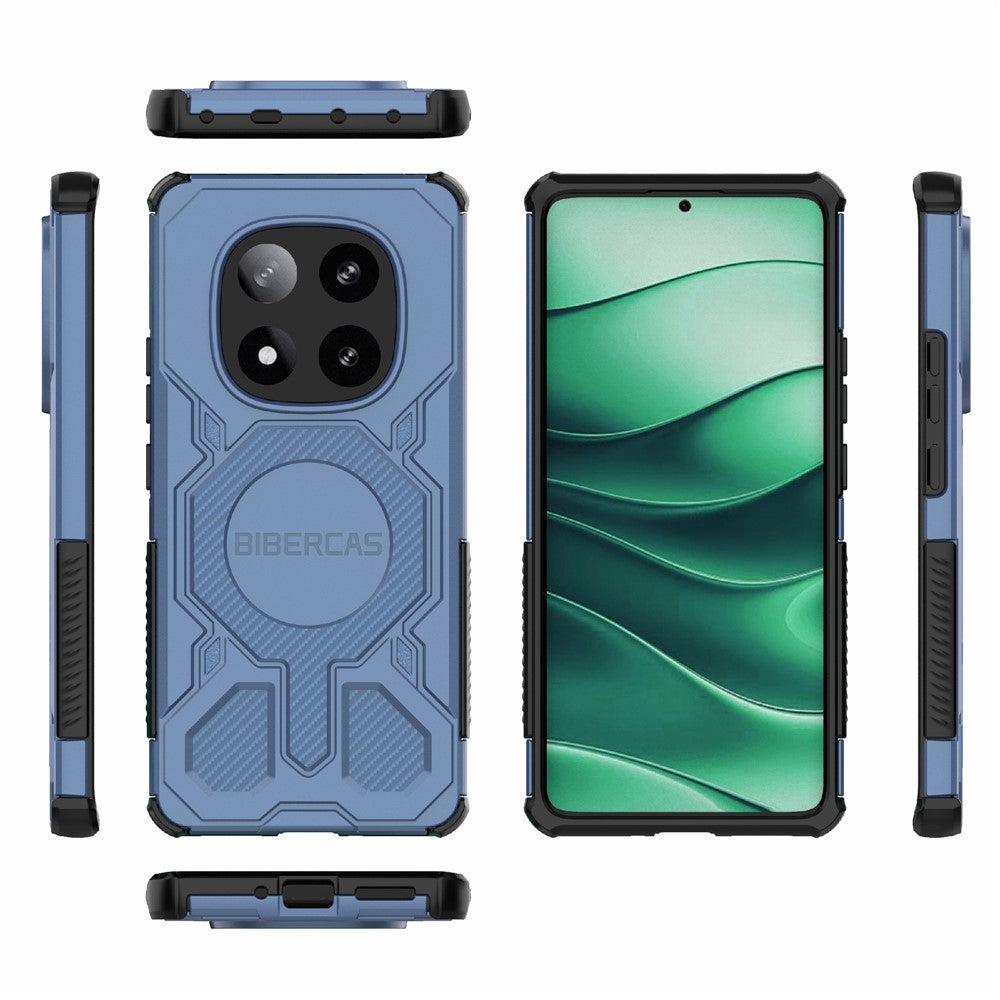 BIBERCAS J-16-serien för Xiaomi Redmi Note 14 Pro 5G magnetiskt skal fallskyddande TPU + PC-mobilskal