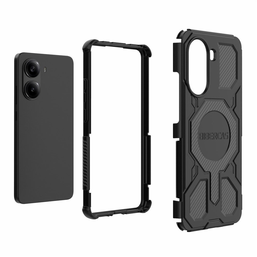 BIBERCAS J-16 Series For Xiaomi Redmi Turbo 4 5G  /  Poco X7 Pro 5G Magnetic Case Anti Drop TPU + PC Phone Cover