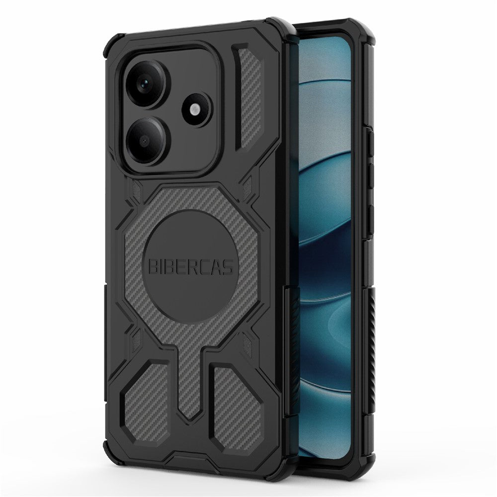BIBERCAS J-16 Series For Xiaomi Redmi Note 14 5G Magnetic Case Anti Drop TPU + PC Phone Cover