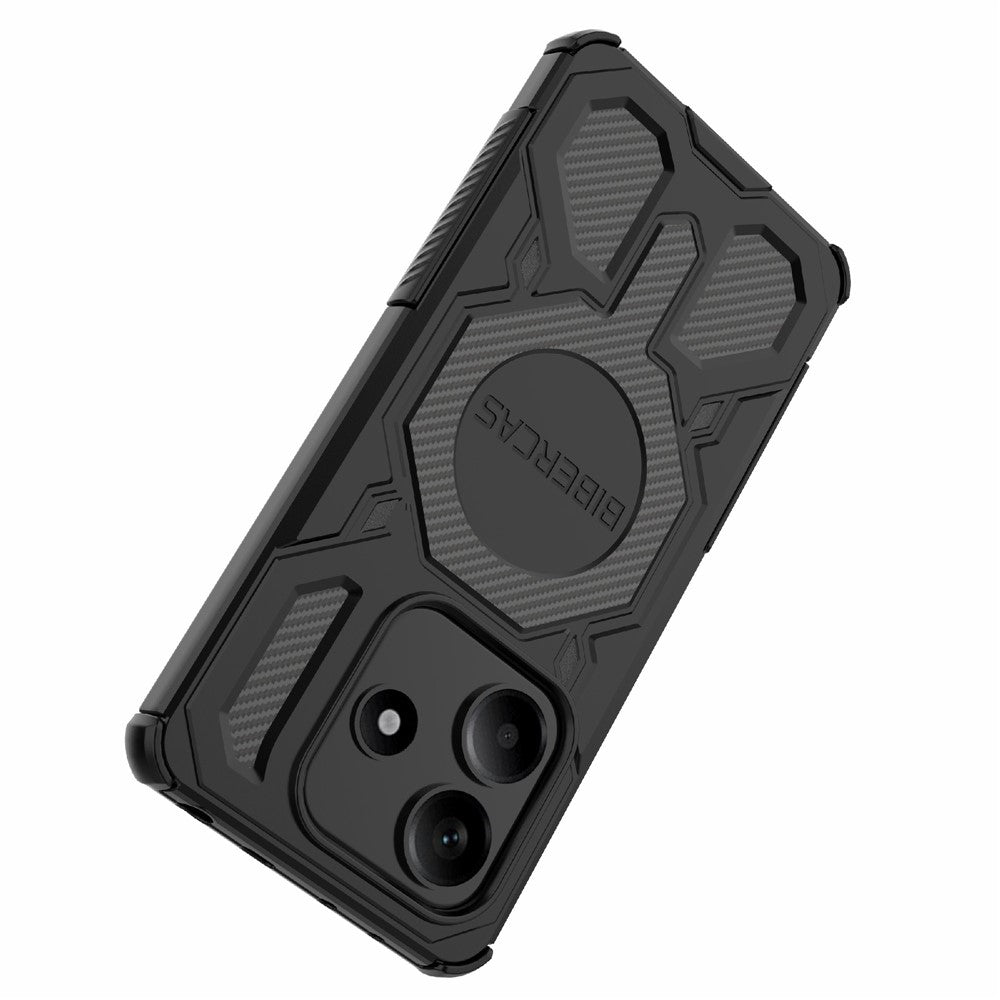 BIBERCAS J-16 Series For Xiaomi Redmi Note 14 5G Magnetic Case Anti Drop TPU + PC Phone Cover