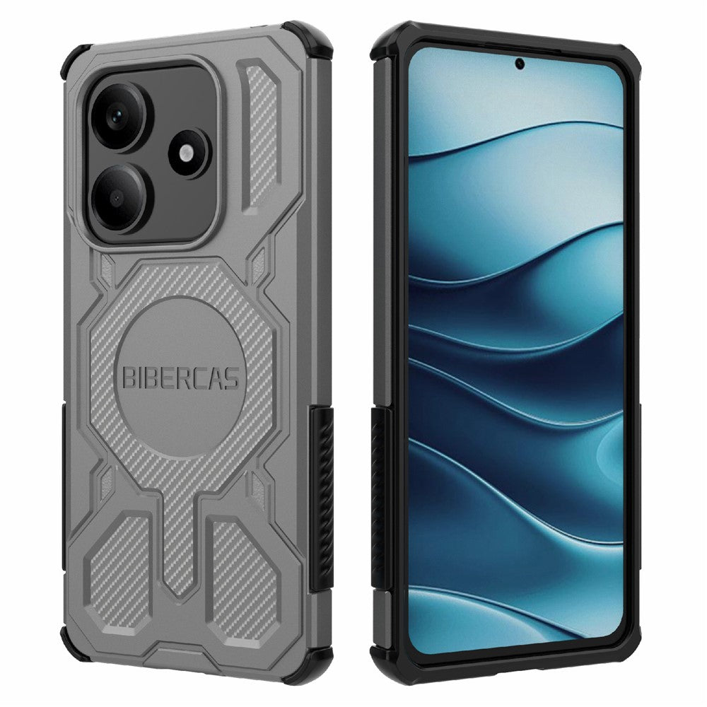 BIBERCAS J-16 Series For Xiaomi Redmi Note 14 5G Magnetic Case Anti Drop TPU + PC Phone Cover