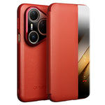 QIALINO For Huawei Pura 80 Pro / 80 Pro+ Case Window View Auto Wake / Sleep Genuine Cow Leather Flip Phone Cover