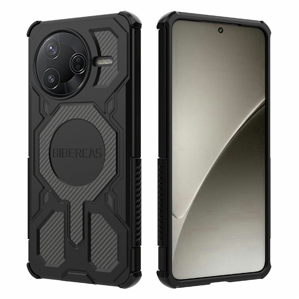 BIBERCAS J-16-serien för Xiaomi Redmi K80 5G / Poco F7 Pro 5G magnetiskt skal fallskyddande TPU + PC-mobilskal