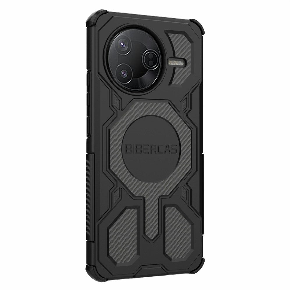 BIBERCAS J-16-serien för Xiaomi Redmi K80 5G / Poco F7 Pro 5G magnetiskt skal fallskyddande TPU + PC-mobilskal