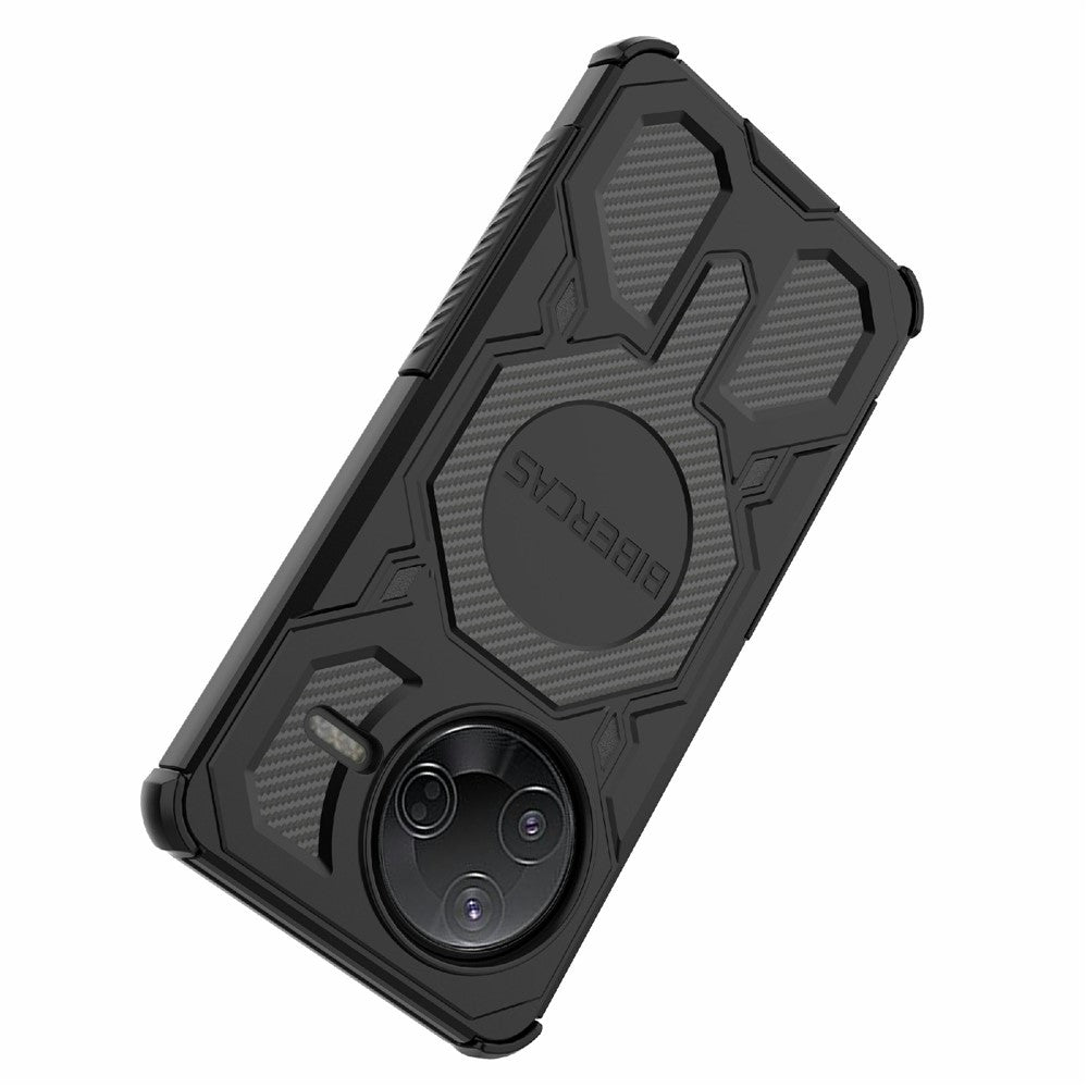 BIBERCAS J-16-serien för Xiaomi Redmi K80 5G / Poco F7 Pro 5G magnetiskt skal fallskyddande TPU + PC-mobilskal