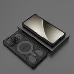 BIBERCAS J-16-serien för Xiaomi Redmi K80 5G / Poco F7 Pro 5G magnetiskt skal fallskyddande TPU + PC-mobilskal