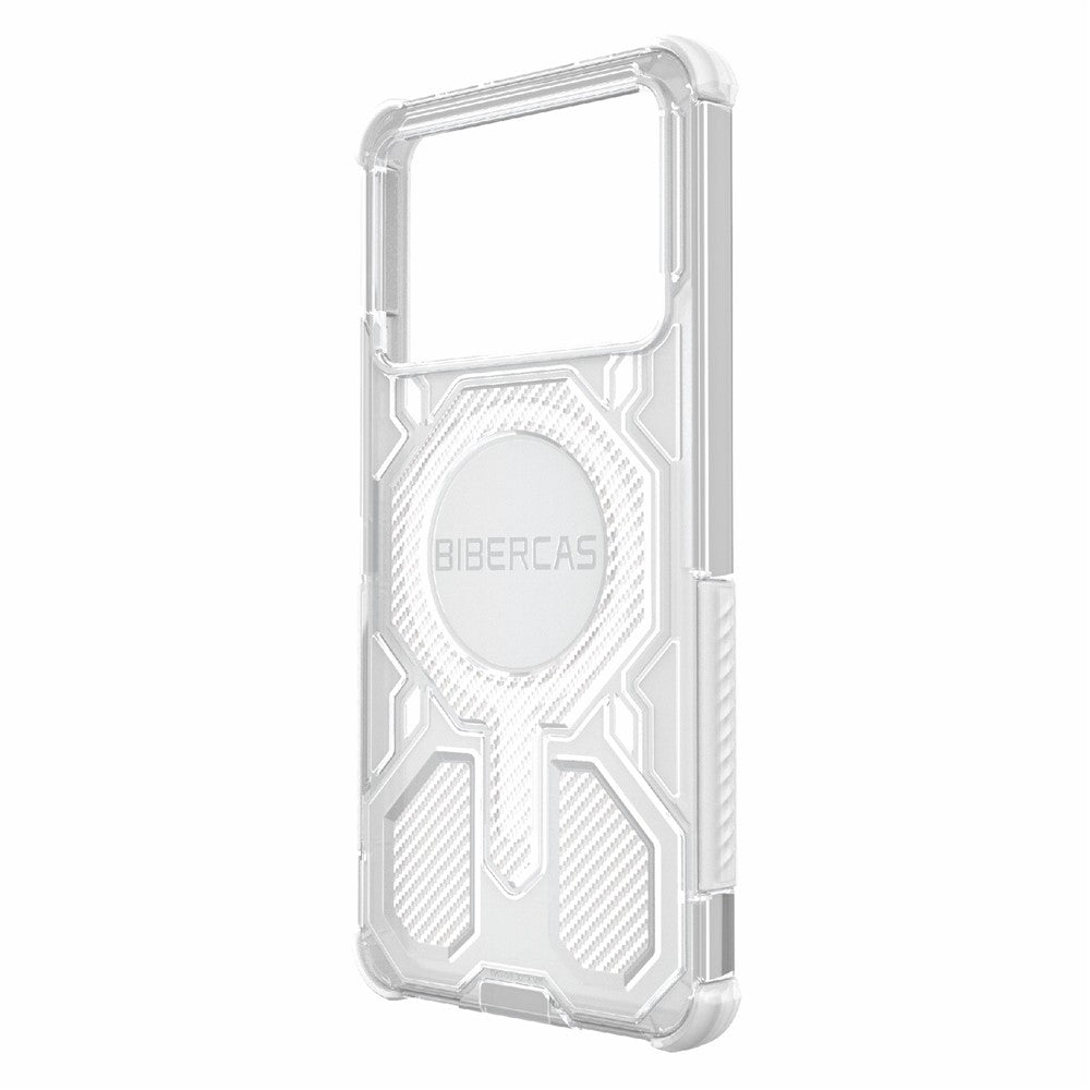BIBERCAS J-16 Transparent Series For Xiaomi Redmi K70E 5G  /  Poco X6 Pro 5G Magnetic Case TPU + PC Phone Cover
