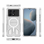BIBERCAS J-16 Transparent Series For Xiaomi Redmi K70E 5G  /  Poco X6 Pro 5G Magnetic Case TPU + PC Phone Cover
