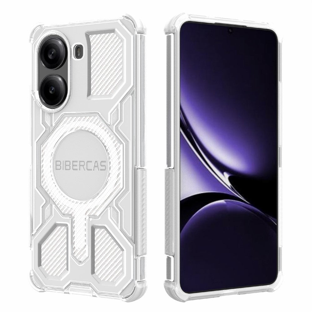 BIBERCAS J-16 Transparent Series For Xiaomi Redmi Turbo 4 5G  /  Poco X7 Pro 5G Magnetic Case TPU + PC Phone Cover