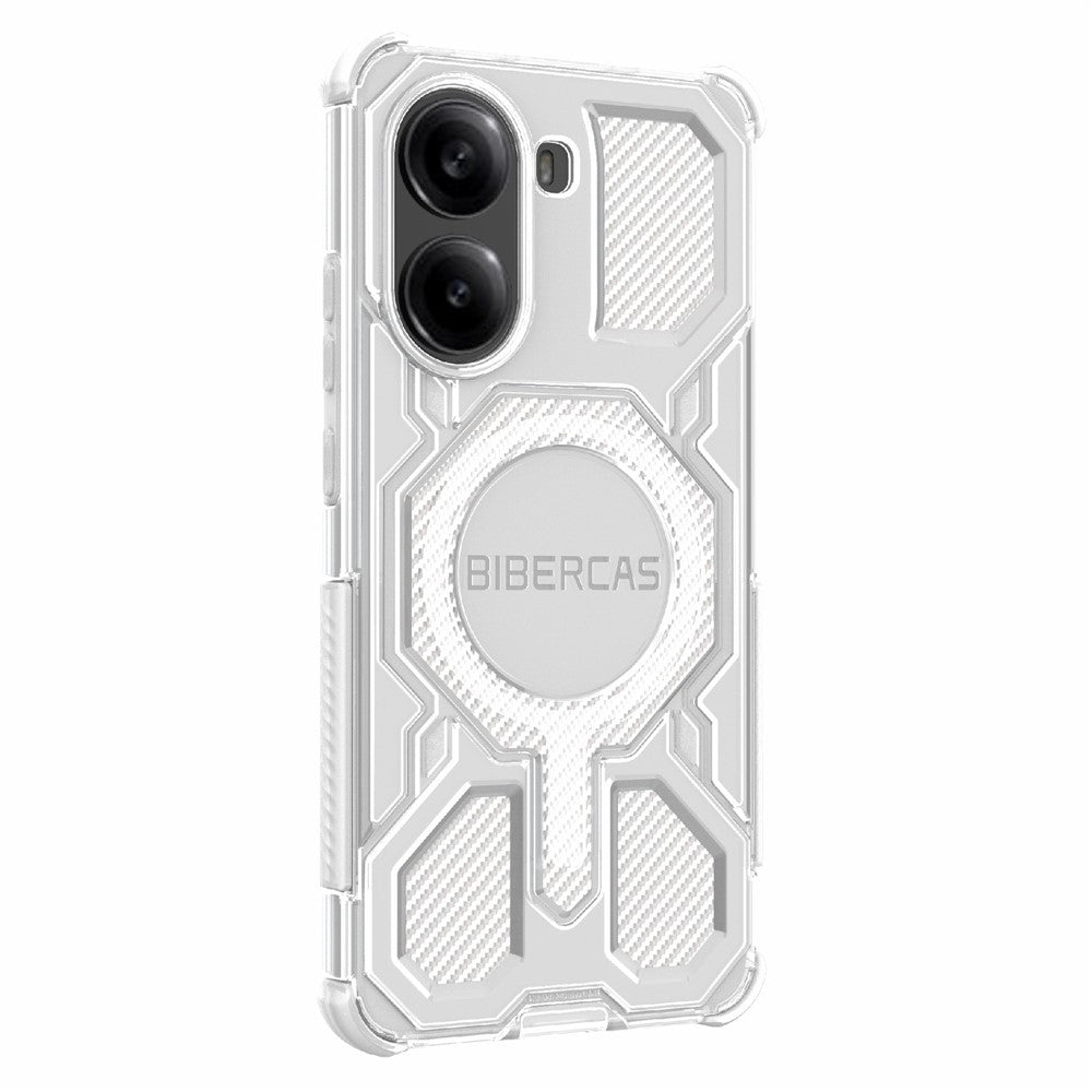 BIBERCAS J-16 Transparent Series For Xiaomi Redmi Turbo 4 5G  /  Poco X7 Pro 5G Magnetic Case TPU + PC Phone Cover