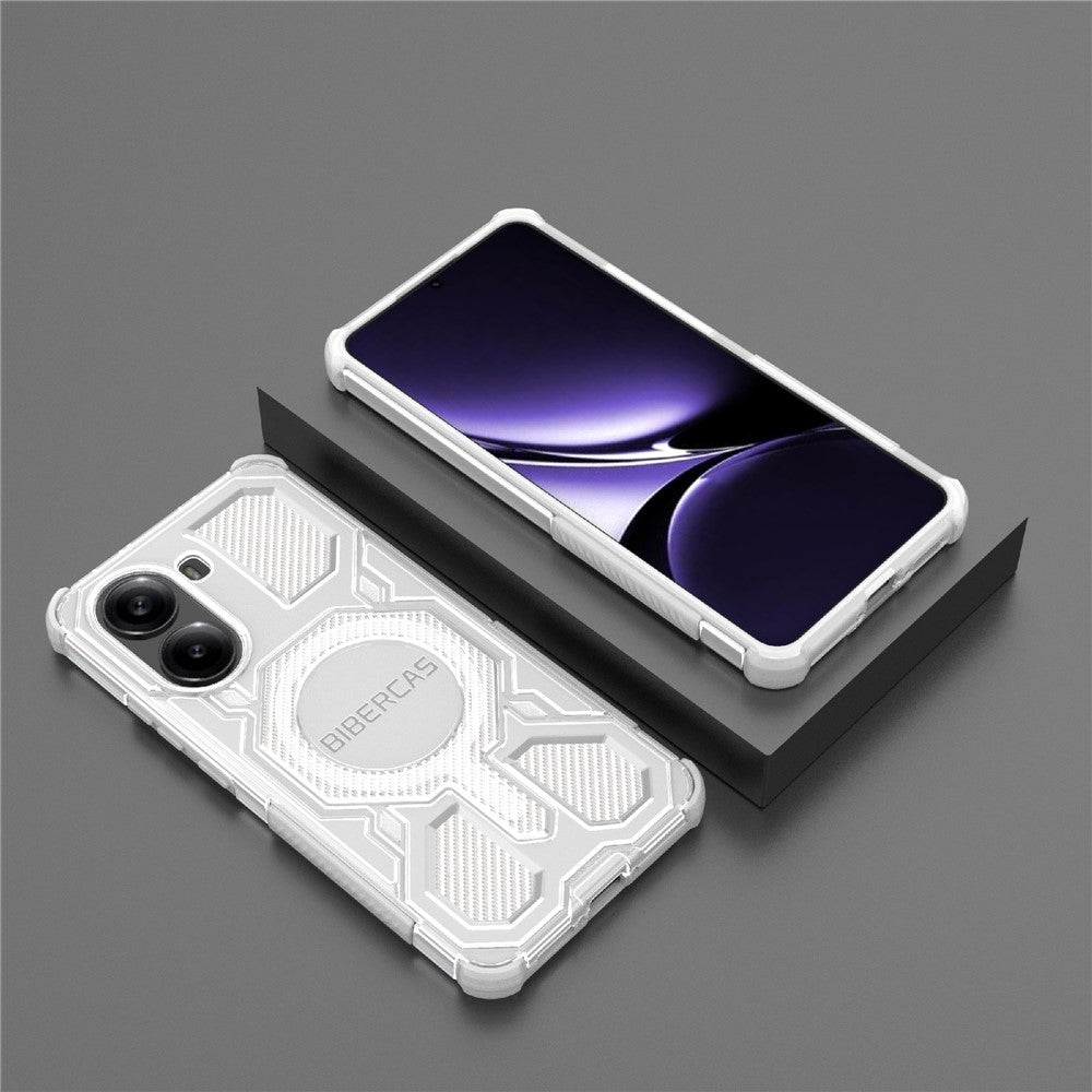 BIBERCAS J-16 Transparent Series For Xiaomi Redmi Turbo 4 5G  /  Poco X7 Pro 5G Magnetic Case TPU + PC Phone Cover