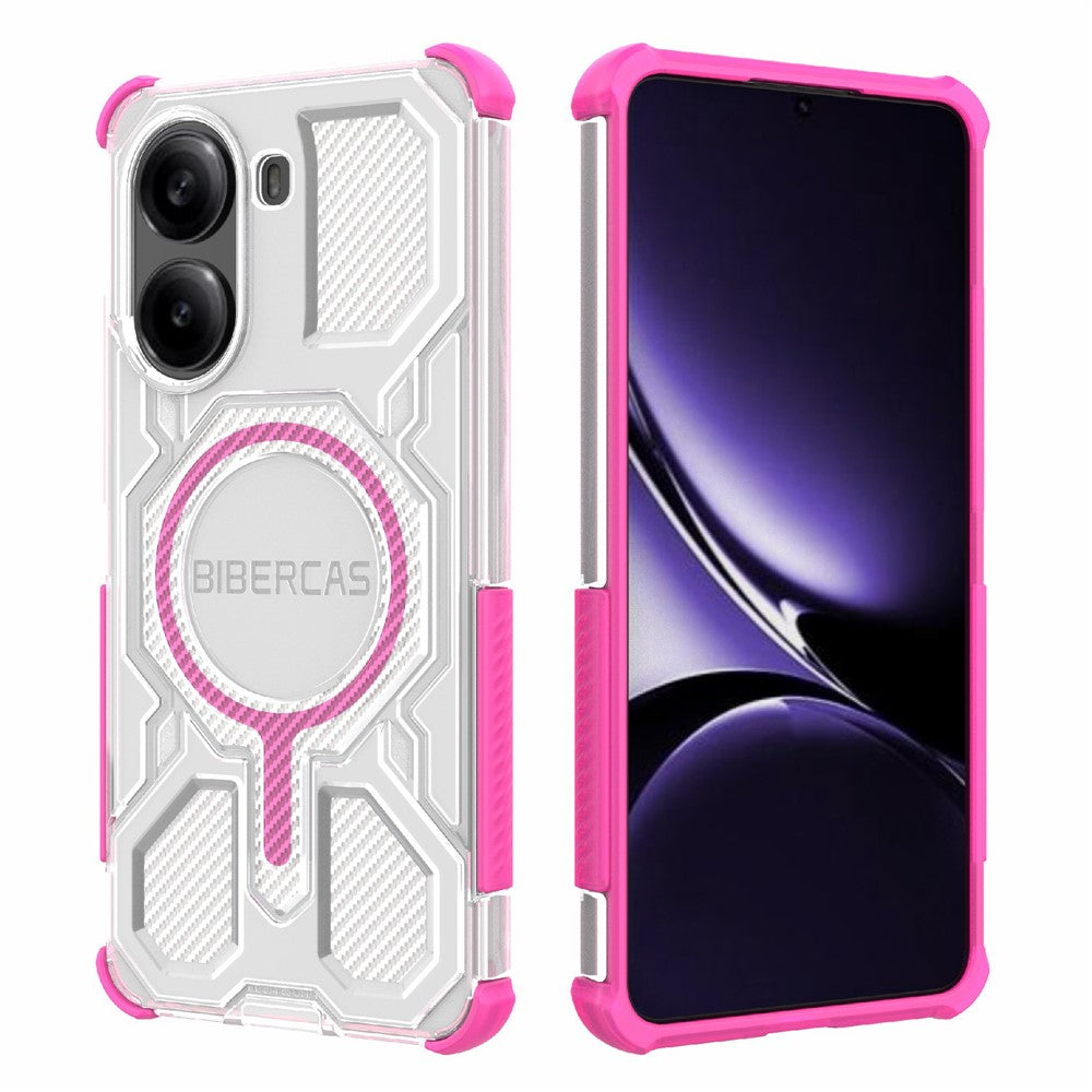 BIBERCAS J-16 Transparent Series For Xiaomi Redmi Turbo 4 5G  /  Poco X7 Pro 5G Magnetic Case TPU + PC Phone Cover