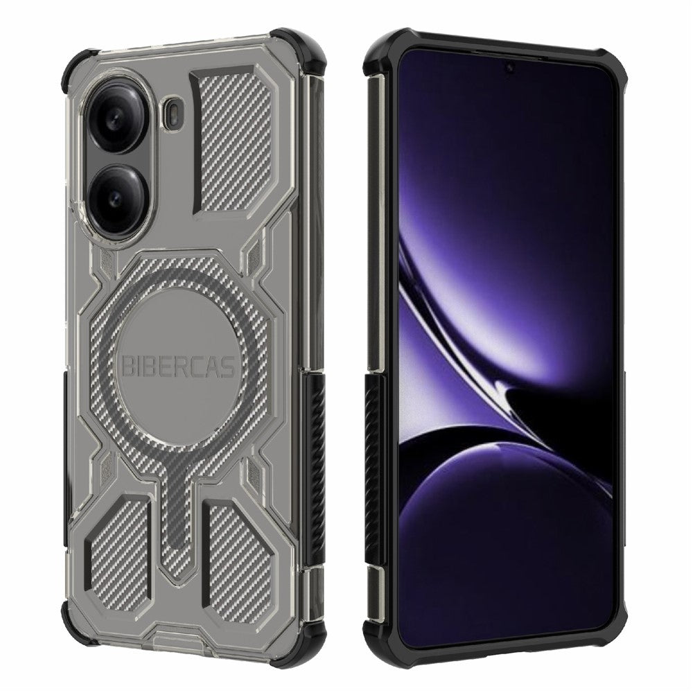 BIBERCAS J-16 Transparent Series For Xiaomi Redmi Turbo 4 5G  /  Poco X7 Pro 5G Magnetic Case TPU + PC Phone Cover