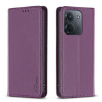 BINFEN COLOR læderetui BF18 med mobilstander og kortpladser til Xiaomi Redmi 15C 5G (EU) (173 mm) / 15C 4G (EU) (173 mm)