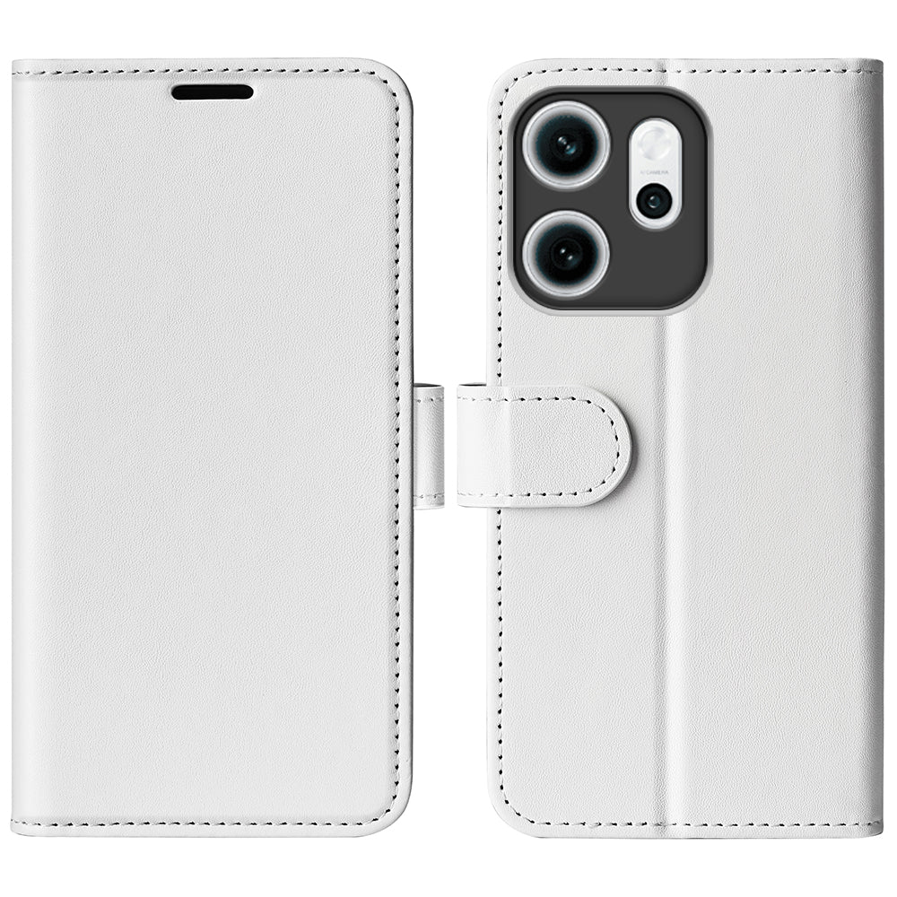 For Oppo Reno14 F 5G Case Crazy Horse Texture Stand Leather Phone Cover
