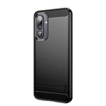 MOFI Til Samsung Galaxy M36 5G Bagcover Børstet Tekstur Kulfiber Blødt TPU Cover