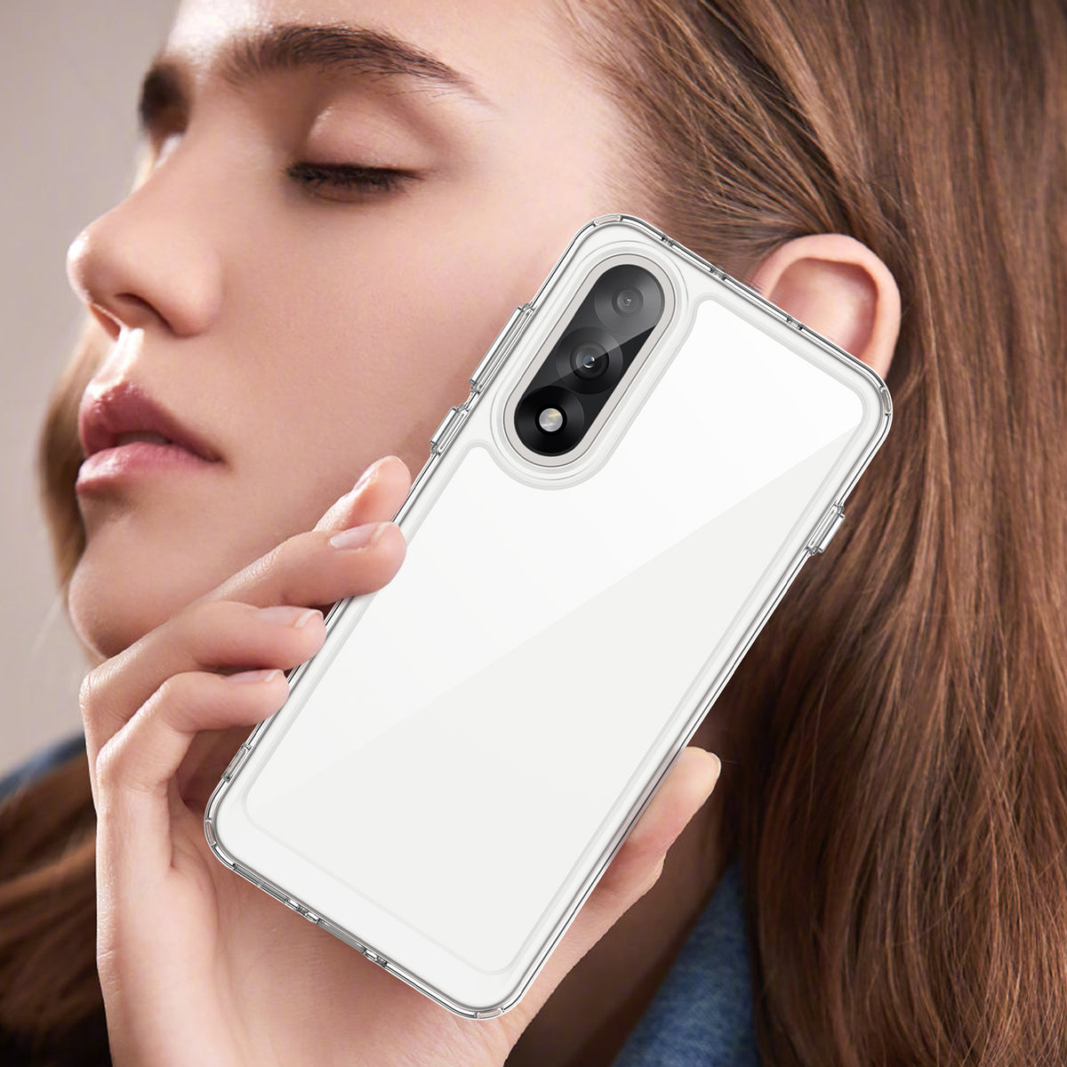 WANLONFENG För OnePlus Ace 5 Ultra 5G / OnePlus Nord 5 5G Skal MF-serien TPU Akryl Genomskinligt mobilskal med Härdat Glasfilm