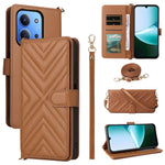 For Xiaomi Redmi 15C 4G (Global) (171mm) / Poco C85 4G (171mm) Case with Shoulder / Wrist Strap Leather Phone Cover Stand Wallet