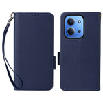 For Xiaomi Redmi 15C 4G (Global) (171mm) / Poco C85 4G (171mm) Case with Wrist Strap Litchi Texture PU Leather Wallet Phone Cover