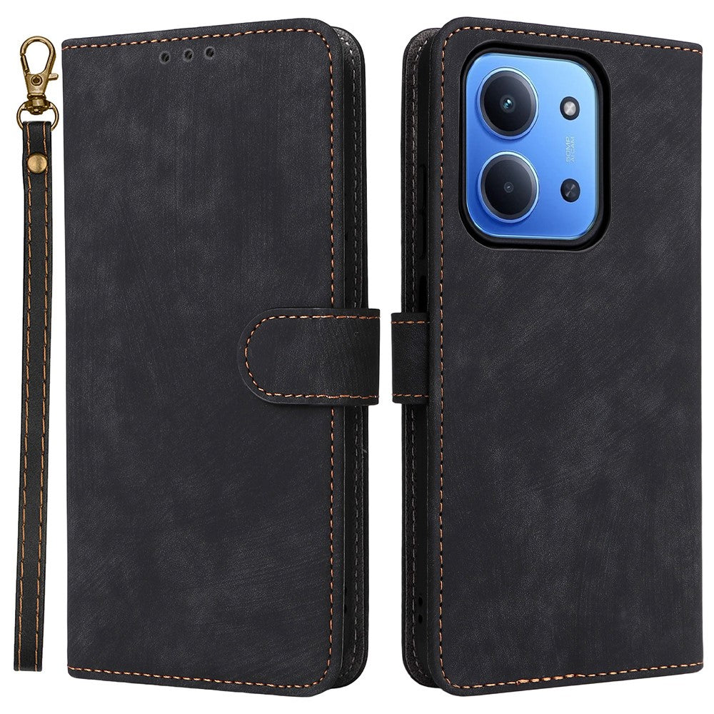 For Xiaomi Redmi 15C 4G (Global) (171mm) / Poco C85 4G (171mm) Case Wallet RFID Blocking PU Leather Phone Cover Stand with Strap